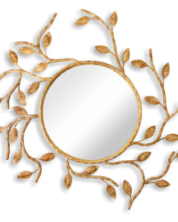 Foliage Round Contemporary Mirror